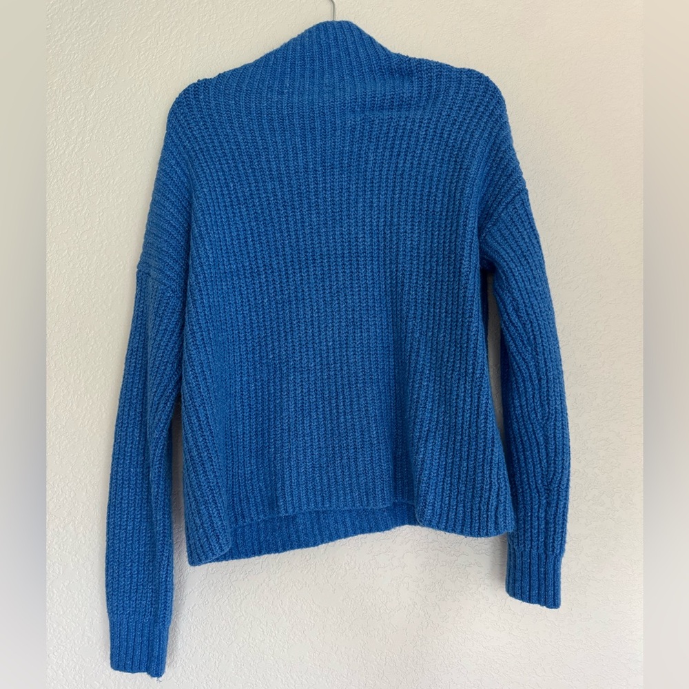 Anthropologie Blue Cowl Neck Sweater